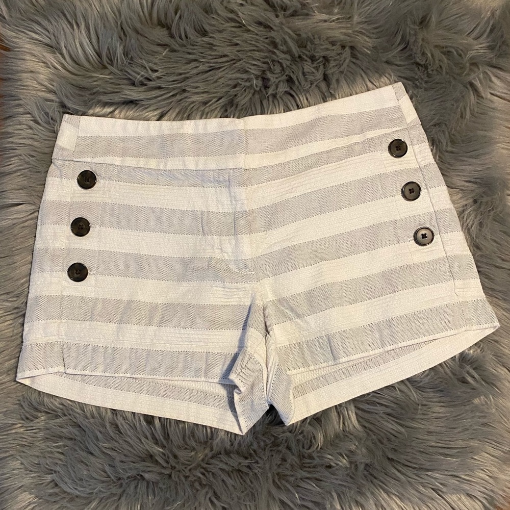 LOFT Striped Sailor Riviera Woven Shorts Size 02